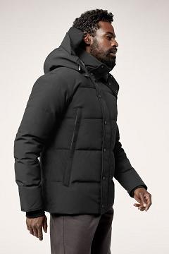 Chamarras Canada Goose Hombre Mexico - Wyndham Abrigos Negros HT7198426